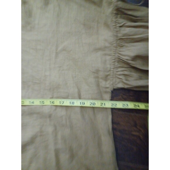 Niko And... Women's Linen 3/4 baloon Sleeve Shirt Beige Size 4 - Picture 6 of 7